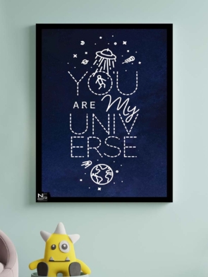 Mock up posters in child room interior,3d rendering