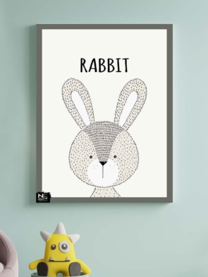 Mock up posters in child room interior,3d rendering